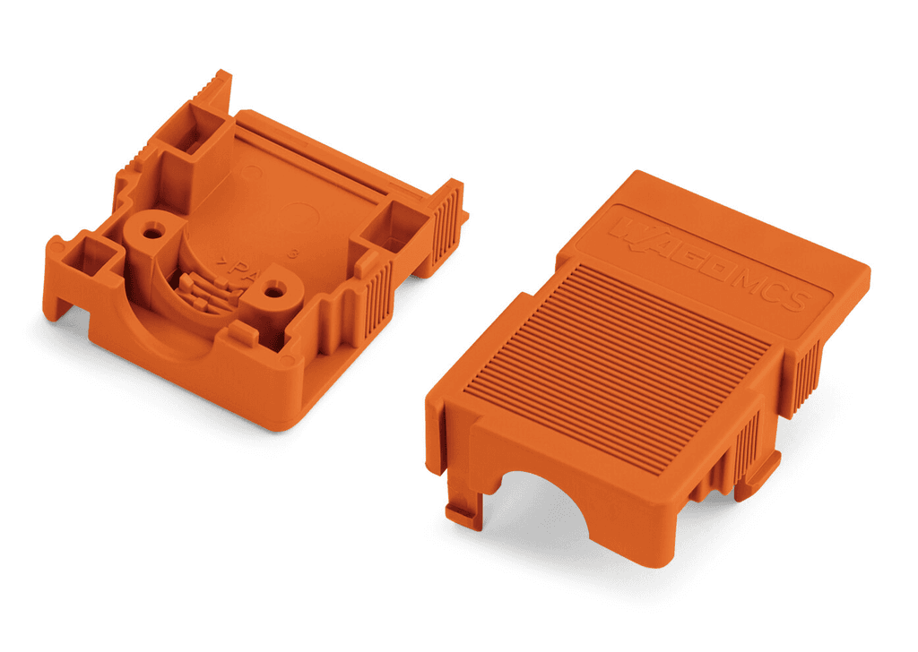 WAGO 232-635 Strain relief housing; for female and male connectors; 2 parts; Pin spacing 5.08 mm; 5-pole; orange