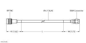 TN-UHF-CBL-HF240-RPTNC-1-SMA