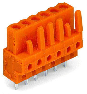 WAGO 232-180 THT female header; straight; Pin spacing 5.08 mm; 20-pole; 0.6 x 1.0 mm solder pin; orange