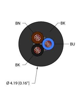 BLK,PVC,3X24,AWM,MSHA