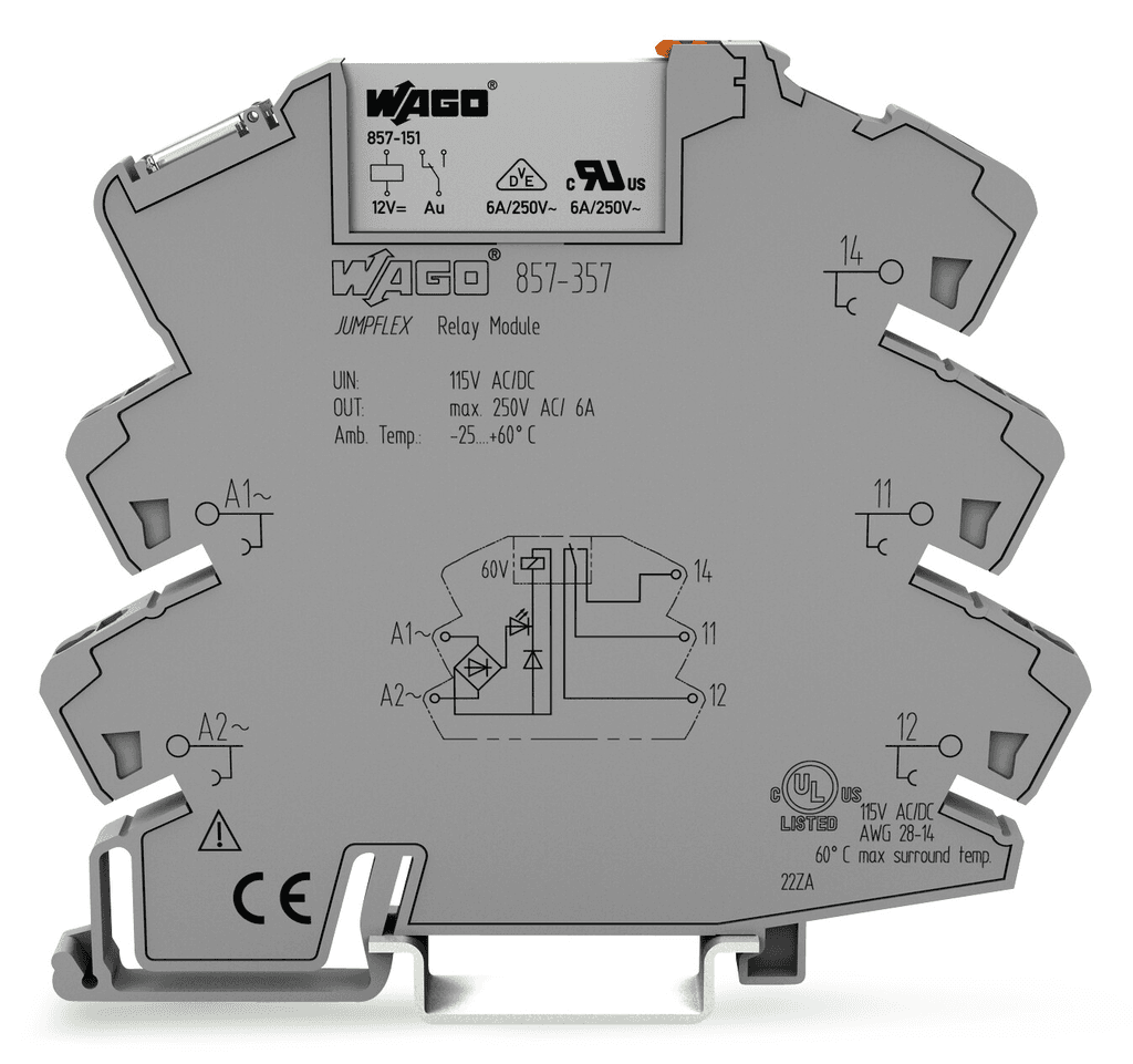 857-357 Part Image. Manufactured by WAGO.