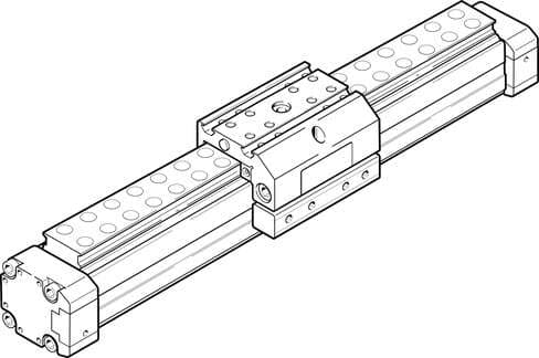 Festo 526660 linear drive DGPL-32-1000-PPV-A-B-KF For proximity sensing, rodless, with positive-locking connection between piston and driver and adjustable end-position cushioning at both ends. Stroke: 1000 mm, Piston diameter: 32 mm, Cushioning: (* PPV: Pneumatic cus 526660 on Powermatic Associates