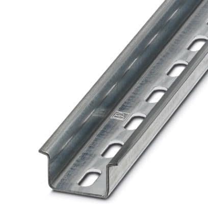 Phoenix Contact 1206599 DIN rail perforated, similar to EN 60715, material:Â Steel, galvanized, Standard profile, color:Â silver, Pack of 25 (50 m) 1206599 on Powermatic Associates