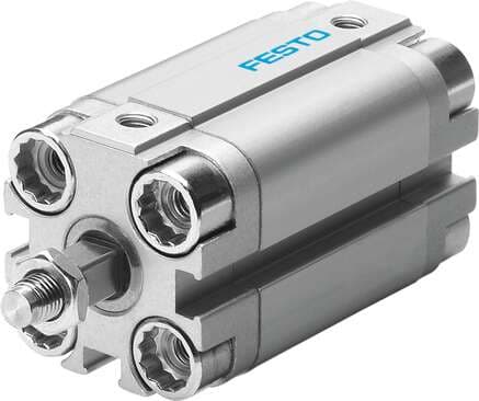 Festo 156771 compact cylinder ADVULQ-16-40-A-P-A For proximity sensing. Secured against rotation by means of square piston rod. Stroke: 40 mm, Piston diameter: 16 mm, Cushioning: P: Flexible cushioning rings/plates at both ends, Assembly position: Any, Mode of operati 156771 on Powermatic Associates