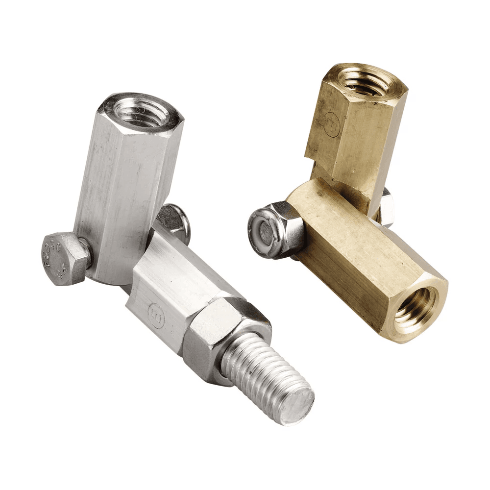 Nvent LPC282L3F2F LPC282L3F2F Nvent - Female-Female Swivel Adaptor, Imperial Thread, Copper, Tinned, 3/8 UNC, 1/2 UNC LPC282L3F2F on Powermatic Associates