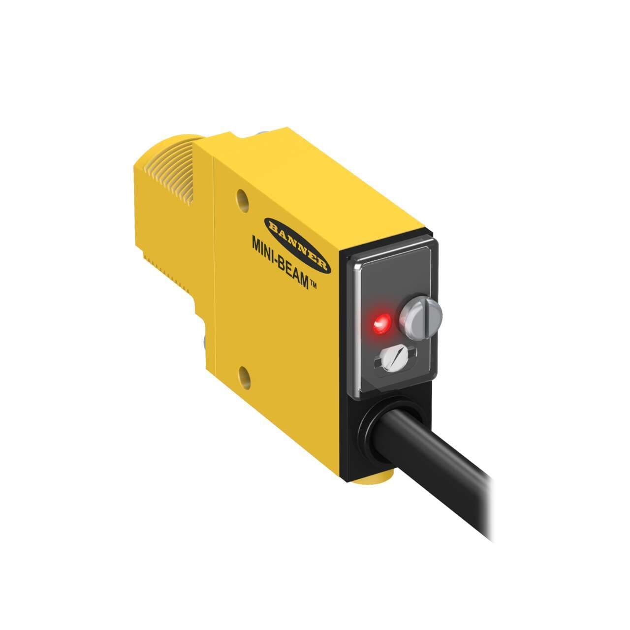 Banner SM31RLMHS MINI-BEAM: High Speed Receiver; Input: 10-30 V dc; Output: Bipolar: 1 NPN; 1 PNP; MHS Response Time = 0.3 ms; 2 m (6.5 ft) Cable SM31RLMHS on Powermatic Associates