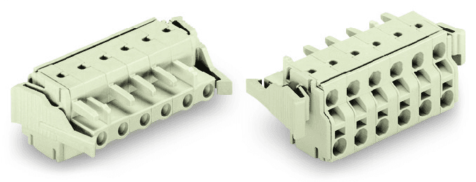 WAGO 721-2203/037-000 721-2203/037-000 WAGO - 2-conductor female connector; Push-in CAGE CLAMP®; 2.5 mm²; Pin spacing 7.5 mm; 3-pole; 100% protected against mismating; Lateral locking levers; 2,50 mm²; light gray 721-2203/037-000 on Powermatic Associates