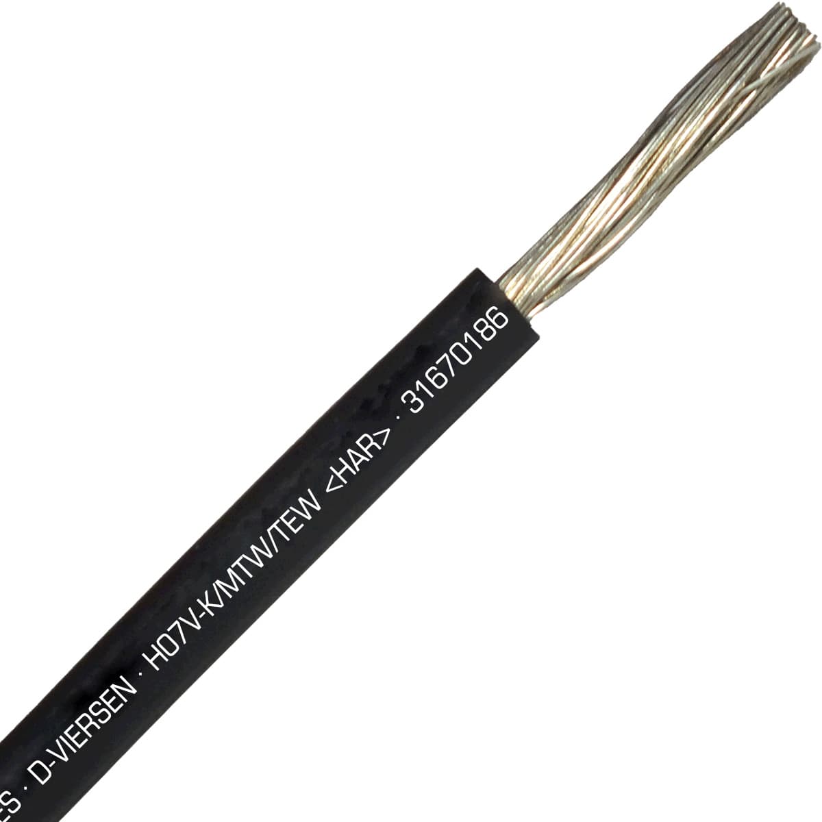 SAB 31670186 H07V-K/MTW/TEW- (HAR/UL/CSA/CE) - 12 AWG hook-up wire, Black 31670186 on Powermatic Associates