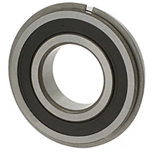 NSK 6305DDUNR Single Row Ball Bearing; 25MM Bore; 62MM Outside Diameter; 17MM Outer Race Width; 2 Seals; ABEC 1 | ISO P0; No Filling Slot; Yes Snap Ring; C0-Medium Internal Clearance; Steel Cage 6305DDUNR on Powermatic Associates