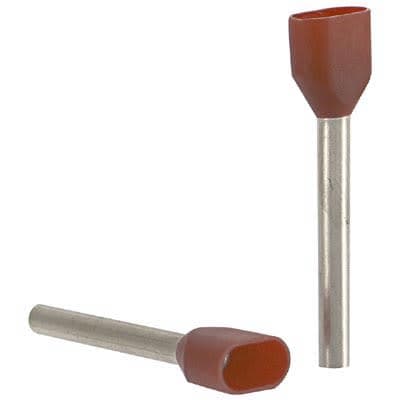 Altech Corp. 2796.0/100 2796.0/100 Altech - H2X1.00/18, Dual Wire, 2x18, 25mm (23.105) RED 2796.0/100 on Powermatic Associates