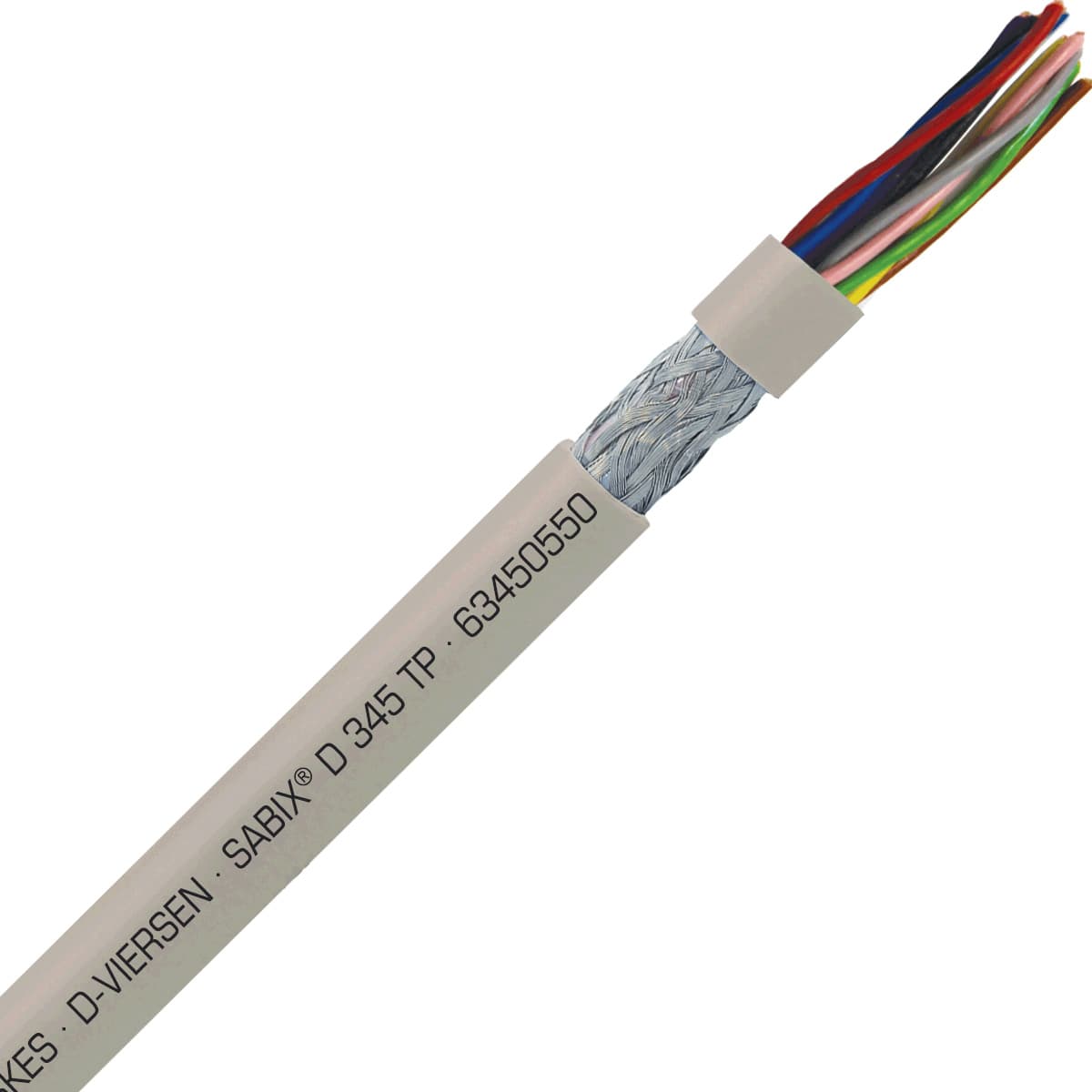 SAB 63450550 SABIX D 345 FRNC TP - 20 AWG/5pr, halogen-free flame retardant paired data cable, CE, RoHS 63450550 on Powermatic Associates