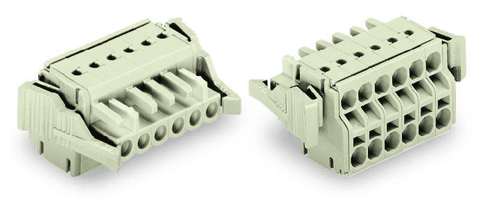 WAGO 721-2103/037-000 721-2103/037-000 WAGO - 2-conductor female connector; Push-in CAGE CLAMP®; 2.5 mm²; Pin spacing 5 mm; 3-pole; 100% protected against mismating; Lateral locking levers; 2,50 mm²; light gray 721-2103/037-000 on Powermatic Associates