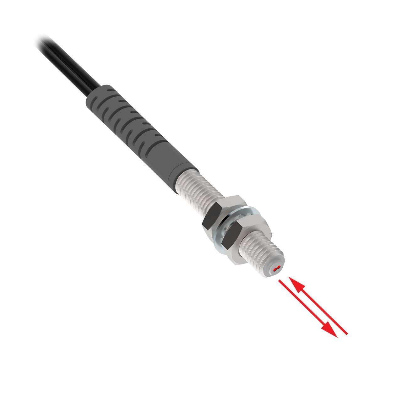 Banner PBT23U-VL Plastic Fiber, Diffuse Reflective; Core Dia.: 0.5 mm; Fiber Length 1 m; Thread M3; Flex Relief; Free Cut; Vantage Line PBT23U-VL on Powermatic Associates