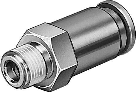 Festo 190854 non-return valve HA-1/4-QS-5/16-U Flow rate from the male thread to the QS plug connector. Valve function: Non-return function, Pneumatic connection, port 1: 1/4 NPT, Pneumatic connection, port 2: QS-5/16, Mounting type: Threaded, Standard nominal flow 190854 on Powermatic Associates