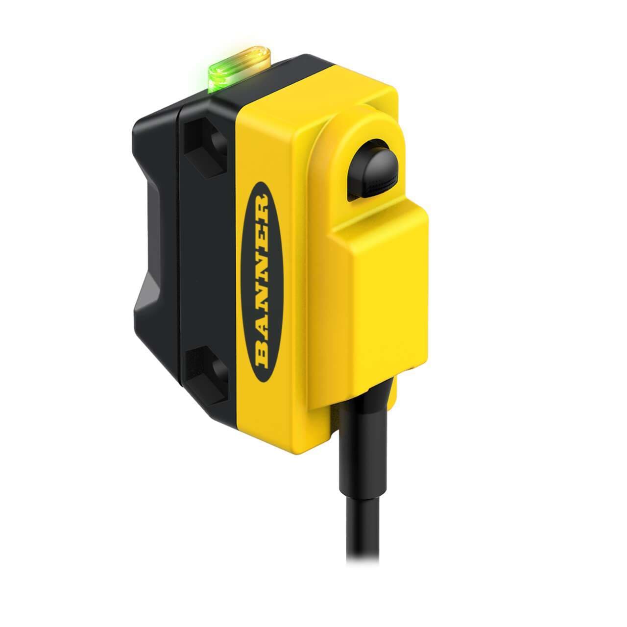 Banner QS18EP6FPQ WORLD-BEAM QS18 Expert Series; Plastic Fiber; Range: Vary by Mode & Fiber Optic use; Input: 10-30 V dc; Output: PNP; 150 mm (6 in) M8 Pigtail QD QS18EP6FPQ on Powermatic Associates