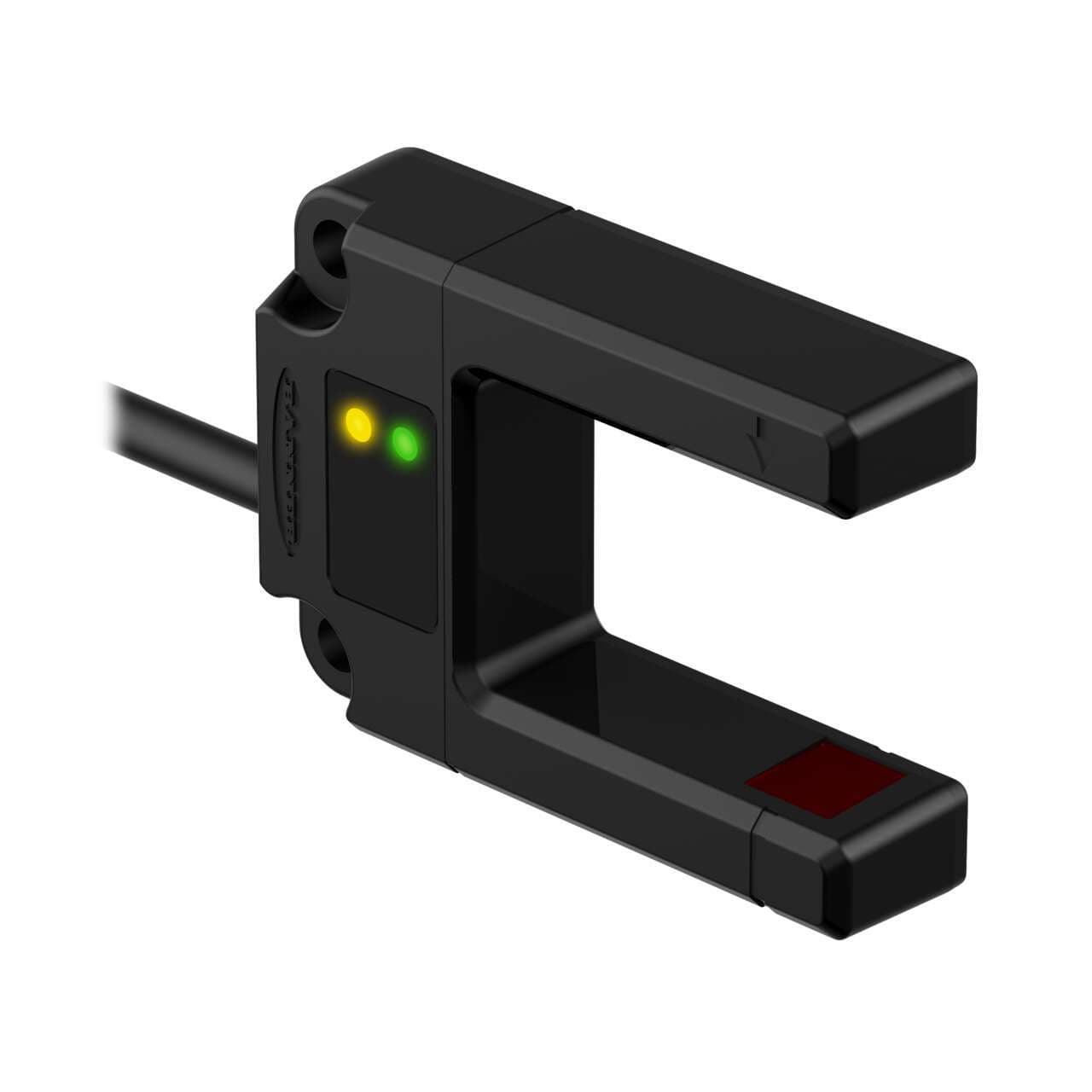 Banner SLO30VB6QPMA SLO30 Series: Slot Sensor w/o Sensitivity Adjustment; Slot width: 30 mm; Input: 10-30 V dc; Output: Bipolar: 1 NPN; 1 PNP; 150 mm (6 in) 5-pin M12 PUR Pigtail QD SLO30VB6QPMA on Powermatic Associates