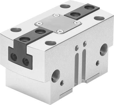 Festo 560225 parallel gripper HGPT-50-A-B-F sturdy high-power variant. Size: 50, Stroke per gripper jaw: 6 mm, Max. replacement accuracy: <: 0,2 mm, Max. angular gripper jaw backlash ax,ay: <: 0,1 deg, Max. gripper jaw backlash Sz: <: 0,02 mm 560225 on Powermatic Associates