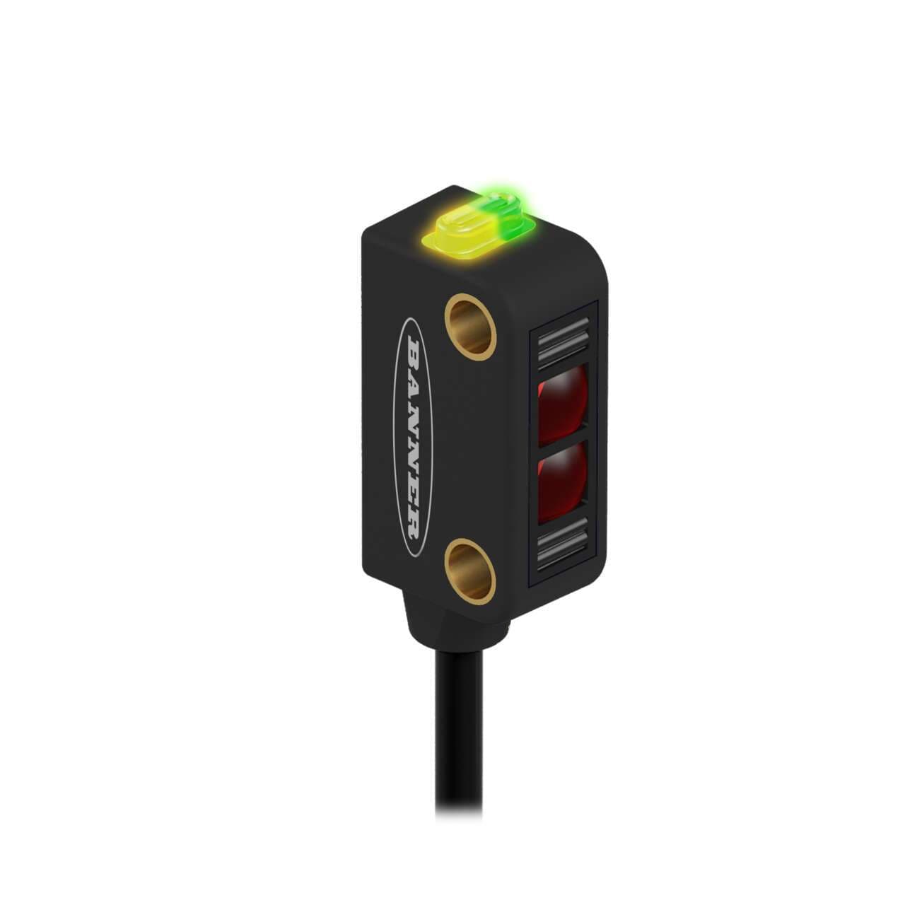 Banner Q12RB6FF15Q WORLD-BEAM Q12 Series: Fixed-Field; Range: 15 mm; Input: 10-30 V dc; Output: DO (Dark Operate) Bipolar: 1 NPN; 1 PNP; 150 mm (6 in) M8 Pigtail QD Q12RB6FF15Q on Powermatic Associates