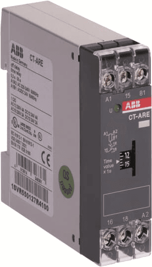 ABB Control 1SVR550127R1100 1SVR550127R1100 ABB Control - CT-ARE Time relay, true OFF-delay 1c/o, 0.1-10s, 24VAC/DC, 220-240VAC 1SVR550127R1100 on Powermatic Associates