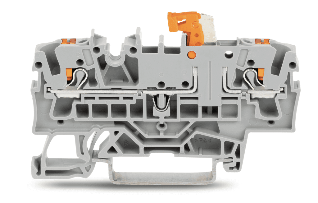 WAGO 2202-1671 2202-1671 WAGO - TOPJOB®S disconnect/test terminal block with Push-buttons; rail mount; 2-conductor; 5.2 mm wide; gray 2202-1671 on Powermatic Associates