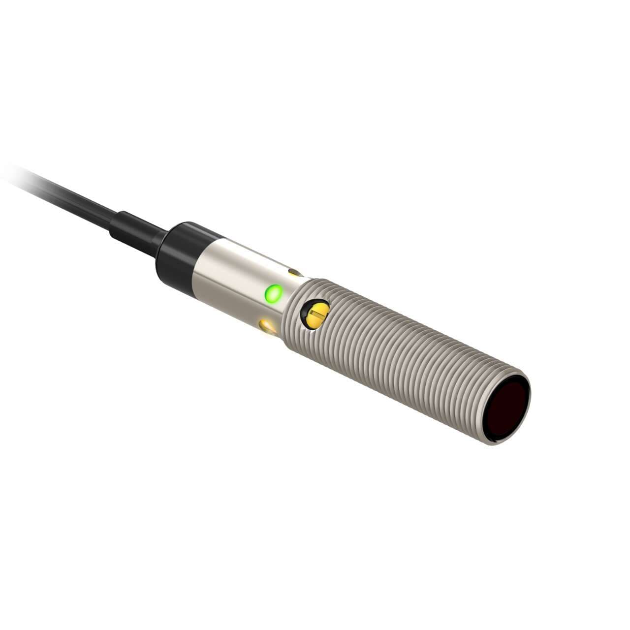 Banner M12PLV M12 Series: Retro (Red); Range: 2.5 m; Input 10-30 V dc; Output: Complementary Solid-State PNP; 2 m (6.5 ft) Cable M12PLV on Powermatic Associates