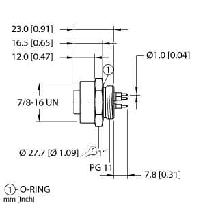 Turck RKF 50-PCB RKF 50-PCB Turck - RKF 50-PCB Actuator and Sensor Receptacle, Front Mount RKF 50-PCB on Powermatic Associates
