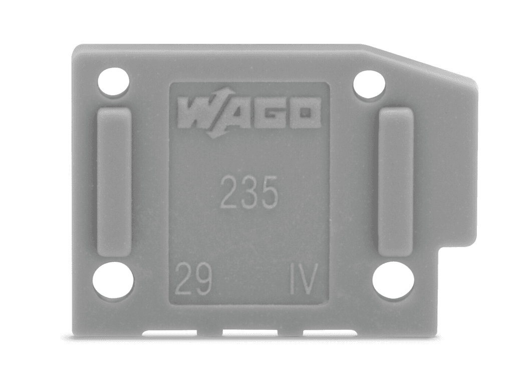 WAGO 235-300 235-300 WAGO - End plate; snap-fit type; 1 mm thick; light gray 235-300 on Powermatic Associates