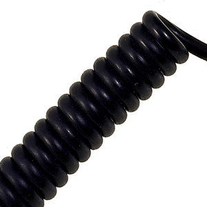 Lapp 73220268 73220268 LAPP UNITRONIC® SPIRAL Retractable Coiled Cable (16" - 63" length) - Shielded - 24 AWG 7 Conductor - Black 73220268 on Powermatic Associates