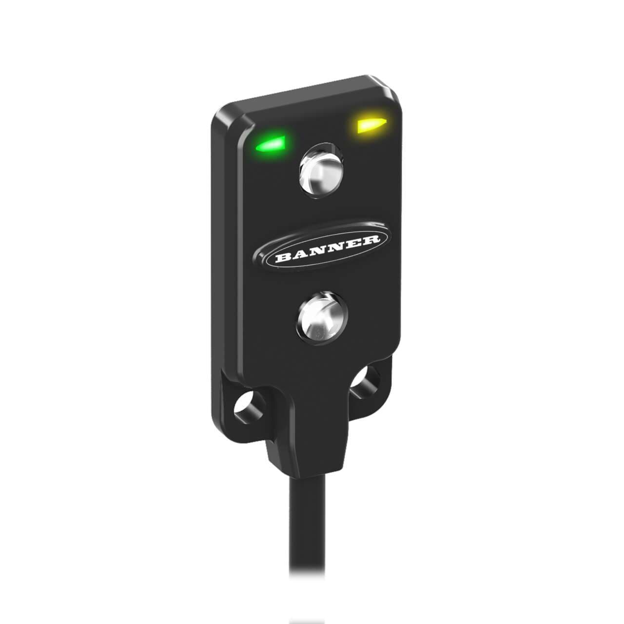 Banner VS2RP5CV15Q VS2 Series: Convergent; Focal Point: 15 mm; Input: 10-30 V dc; Output: PNP Dark Operate; 3-pin M8 Pigtail QD VS2RP5CV15Q on Powermatic Associates