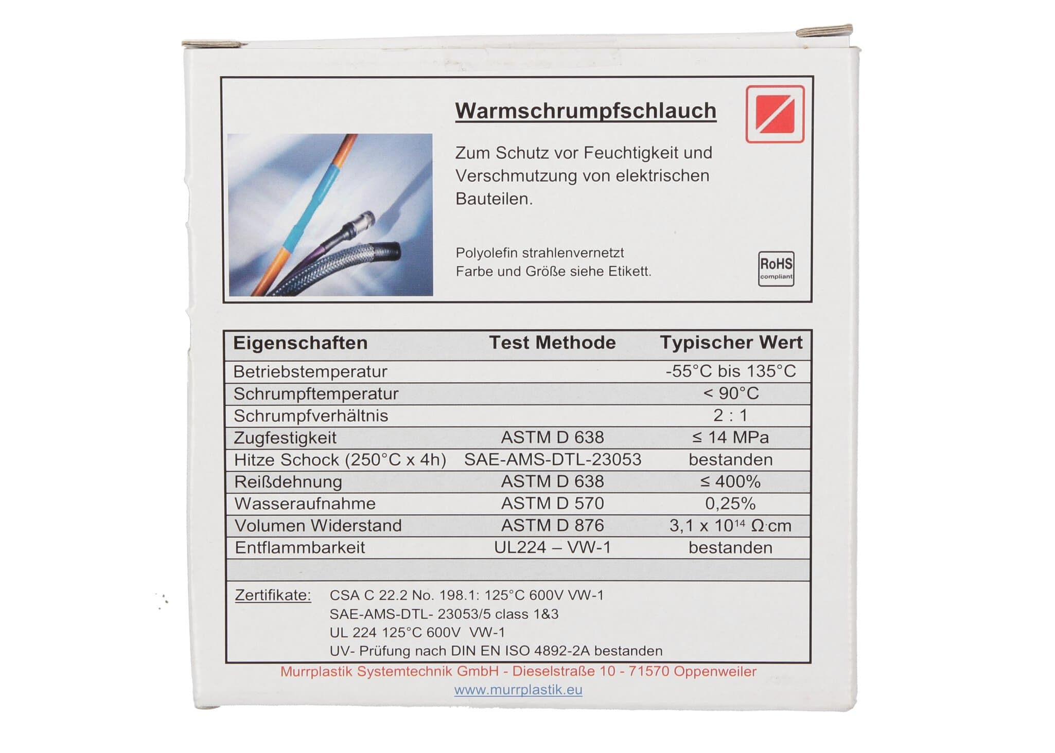 Murrplastik 88861100 Continuous heat-shrink conduit 88861100 on Powermatic Associates