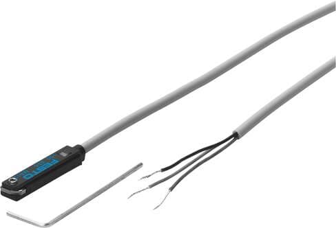 Festo 160251 proximity sensor SME-8-O-K-LED-24 Electric, with reed contact, N/C contact, for drives with T-slot, with cable. Design: for T-slot, Conforms to standard: EN 60947-5-2, Authorisation: RCM Mark, CE mark (see declaration of conformity): to EU directive for E 160251 on Powermatic Associates