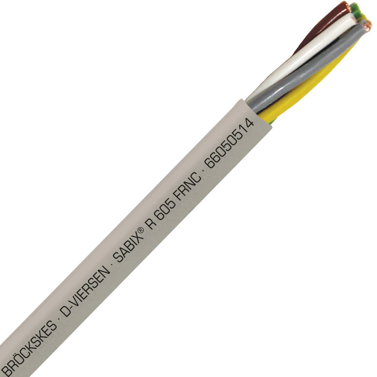 SAB 66050514 SABIX R 605 FRNC - 26 AWG/5c, halogen-free flame retardant rail data cable, CE, RoHS 66050514 on Powermatic Associates