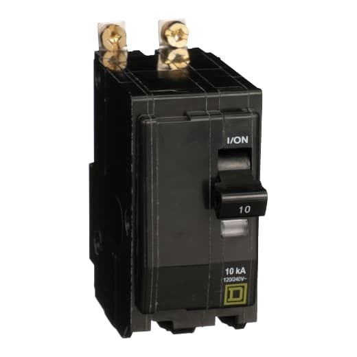 Schneider Electric QOB225H5237 Square D by Schneider Electric QOB225H5237 is a Miniature Circuit Breaker (MCB) designed for bolt-on mounting. It features a rated current of 25A and accommodates a bolt-on connection type. This MCB operates at a rated voltage of 120V to 240V AC and is compatible with wire cross-sections ranging from 14-8AWG for one aluminum or copper cable. It is a 2-pole circuit breaker with a short circuit breaking rating of 10kA at 240Vac. The terminals are of the press plate type. QOB225H5237 on Powermatic Associates