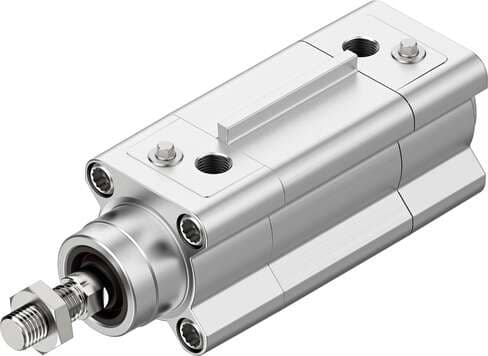 Festo 1776049 standards-based cylinder DSBF-C-63-160-PPVA-N3-R Stroke: 160 mm, Piston diameter: 63 mm, Piston rod thread: M16x1,5, Cushioning: PPV: Pneumatic cushioning adjustable at both ends, Assembly position: Any 1776049 on Powermatic Associates
