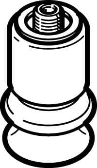 Festo 189379 suction cup ESS-20-BU easily interchangeable, Suction cup height compensator: 6 mm, Min. workpiece radius: 40 mm, Nominal size: 3 mm, suction cup diameter: 20 mm, suction cup volume: 1,6 cm3 189379 on Powermatic Associates