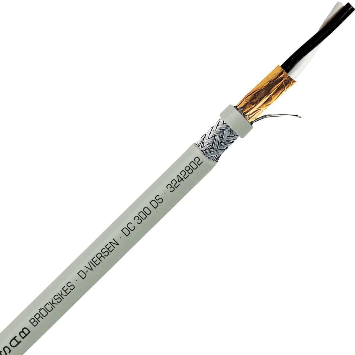SAB 3242802 DC 300 DS - 28 AWG/2c, multi-conductor double shielded PVC signal and control cable, AWM 3242802 on Powermatic Associates