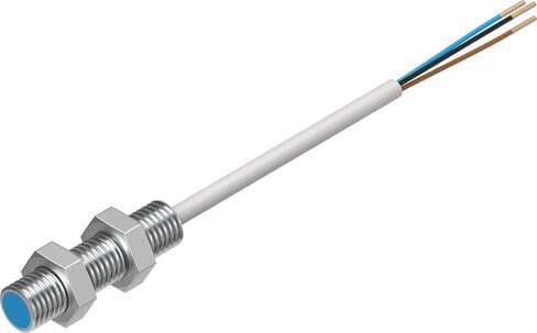 Festo 150386 proximity sensor SIEN-M8B-PS-K-L Inductive, with standard switching distance. Conforms to standard: EN 60947-5-2, Authorisation: (* RCM Mark, * c UL us - Listed (OL)), CE mark (see declaration of conformity): to EU directive for EMC, Materials note: (* Fr 150386 on Powermatic Associates