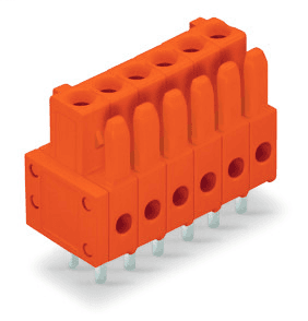 WAGO 734-516 734-516 WAGO - THT female header; straight; Pin spacing 3.81 mm; 16-pole; 100% protected against mismating; 0.9 x 0.9 mm solder pin; orange 734-516 on Powermatic Associates