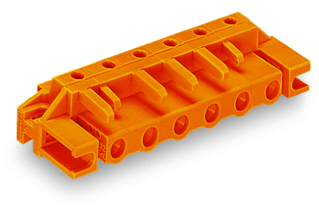 WAGO 232-866/047-000 232-866/047-000 WAGO - THT female header; angled; Pin spacing 7.62 mm; 6-pole; Spacer flange; 0.6 x 1.0 mm solder pin; orange 232-866/047-000 on Powermatic Associates