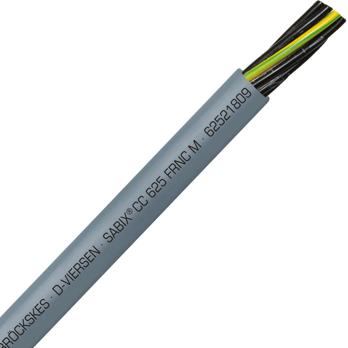 SAB 62521809 SABIX CC 625 FRNC M - 18 AWG/9c, halogen-free flame retardant flexible control cable, UL, CSA, CE, RoHS 62521809 on Powermatic Associates