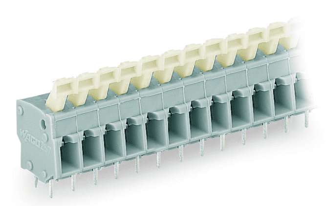 WAGO 257-407 257-407 WAGO - PCB terminal block; push-button; 2.5 mm²; Pin spacing 5/5.08 mm; 7-pole; CAGE CLAMP®; commoning option; 2,50 mm²; gray 257-407 on Powermatic Associates