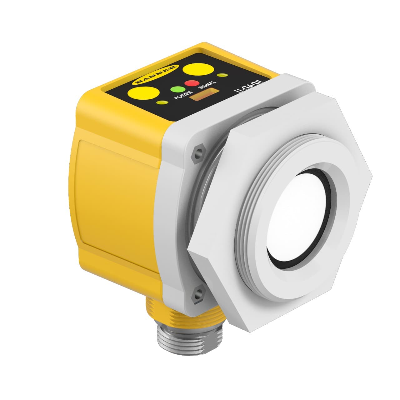 Banner QT50UDBQ-CRFV Banner Engineering QT50UDBQ-CRFV is an ultrasonic distance sensor featuring a time-of-flight system for precise measurement. It is designed with an M30 threaded mount for secure installation and is equipped with a 5-pin 7/8" mini connector for easy connection. This sensor operates within an ambient air temperature range of -20 to +70°C and is housed in a chemical-resistant thermoplastic material, ensuring durability in various environments. With a protection degree of IP67 NEMA 6P, it is safeguarded against dust and water ingress. The QT50UDBQ-CRFV operates on a supply voltage of 10Vdc to 30Vdc, with nominal voltages of 12Vdc and 24Vdc, and features a 75kHz transmission frequency for reliable sensing. It offers a sensing distance range from 20cm to 6m and includes 2 x digital outputs (PNP/NPN transistor) for versatile connectivity. Additionally, it is equipped with protection functions against short-circuit, enhancing its operational security. QT50UDBQ-CRFV on Powermatic Associates