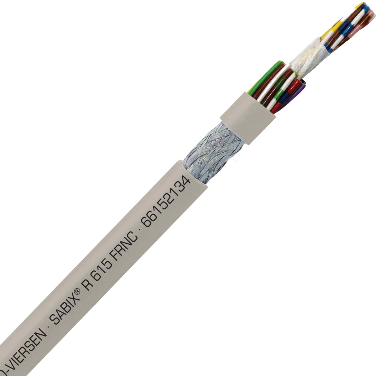 SAB 66152134 SABIX R 615 FRNC - 22 AWG/21c, shielded halogen-free flame retardant rail data cable, CE, RoHS 66152134 on Powermatic Associates