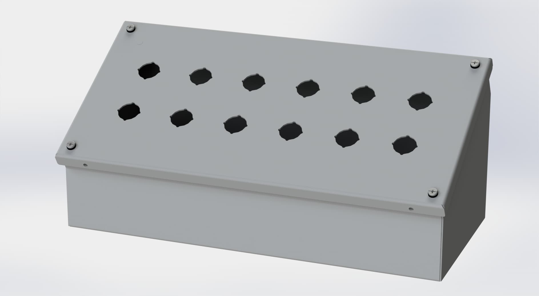 Saginaw Control SCE-12PBAI PBAI Enclosure, Height:7.25", Width:15.25", Depth:6.75", ANSI-61 gray powder coating inside and out. SCE-12PBAI on Powermatic Associates