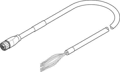 Festo 5391548 motor cable NEBM-M16G8-E-7.5-Q7-LE8-1 Based on the standard: EN 61984, Cable identification: Without inscription label holder, Product weight: 1300 g, Electrical connection 1, function: Field device side, Electrical connection 1, design: Round 5391548 on Powermatic Associates