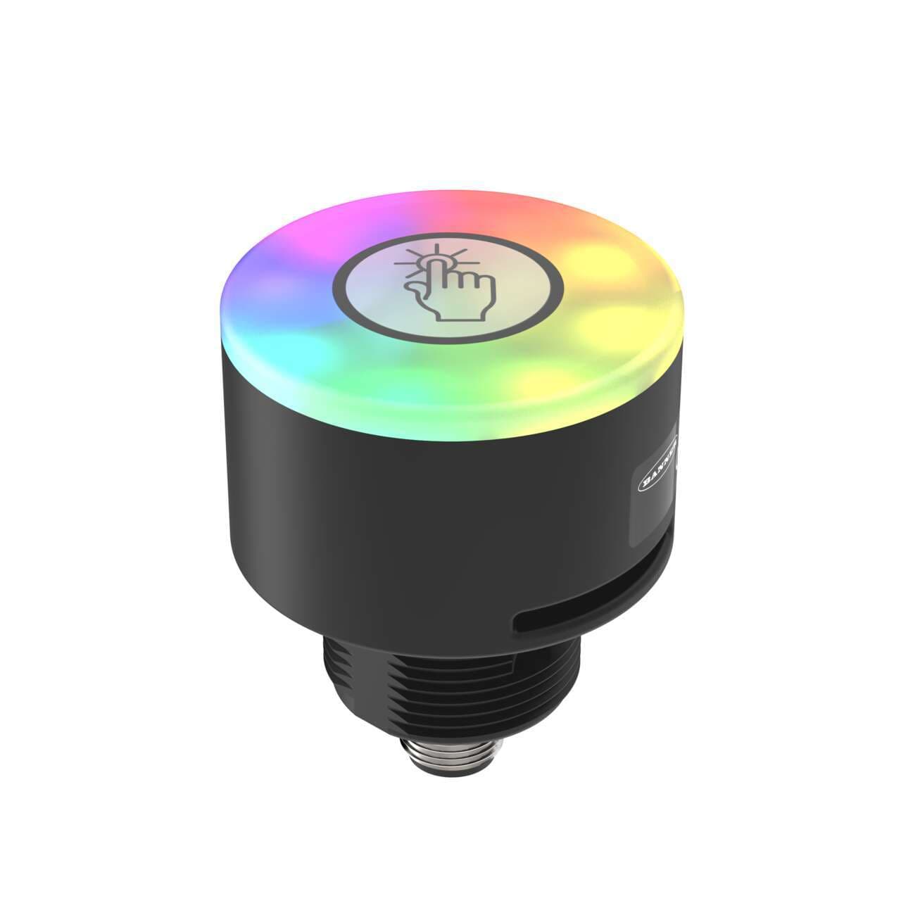 Banner K50PTCALGRY3AQ K50 Pro Compact Touch: 3-Color RGB Touch Sensor with Audible; 12-30 V dc; Polycarbonate; IP67 IP69K; Bimodal, NO, Latching; Multicolor; 5-pin M12 Integral QD K50PTCALGRY3AQ on Powermatic Associates