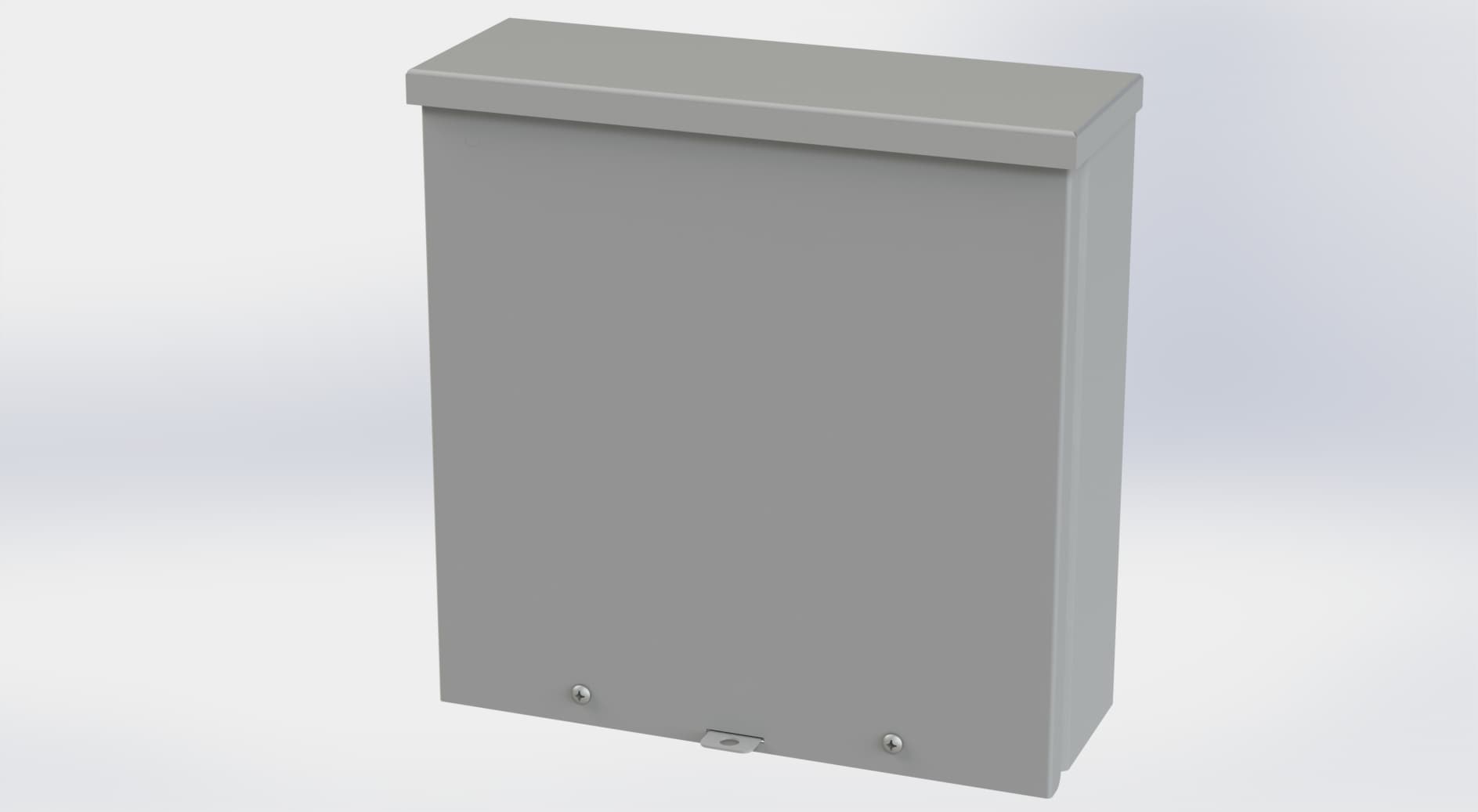Saginaw Control SCE-12R124 Type-3R Screw Cover Enclosure, Height:12.00", Width:12.00", Depth:4.00", ANSI-61 gray powder coating inside and out. SCE-12R124 on Powermatic Associates