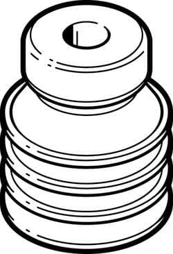 Festo 191074 vacuum suction cup ESV-30-CS Wearing part, easily replaceable Suction cup height compensator: 10,5 mm, Min. workpiece radius: 80 mm, suction cup diameter: 30 mm, suction cup volume: 9,47 cm3, Position of connection: on top 191074 on Powermatic Associates