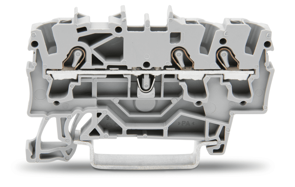 WAGO 2002-1301 2002-1301 WAGO - TOPJOB®S feedthrough terminal block; rail mount; 3-conductor; 5.2 mm wide; gray 2002-1301 on Powermatic Associates
