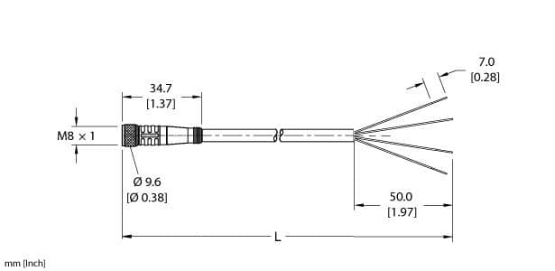 Turck PKG 3M-6/S90/S618 PKG 3M-6/S90/S618 Turck - PKG 3M-6/S90/S618 Actuator and Sensor Cordset, Connection Cable PKG 3M-6/S90/S618 on Powermatic Associates